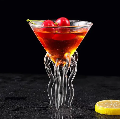 Verre à Cocktail Tentaculaire en Cristal