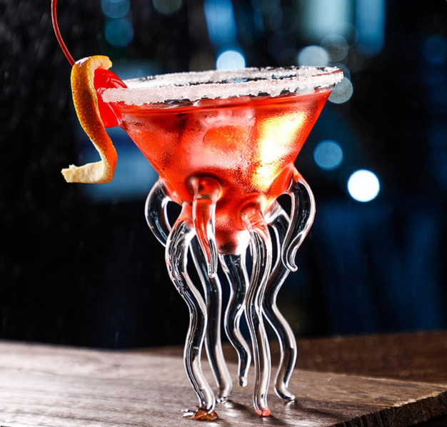 Verre à Cocktail Tentaculaire en Cristal